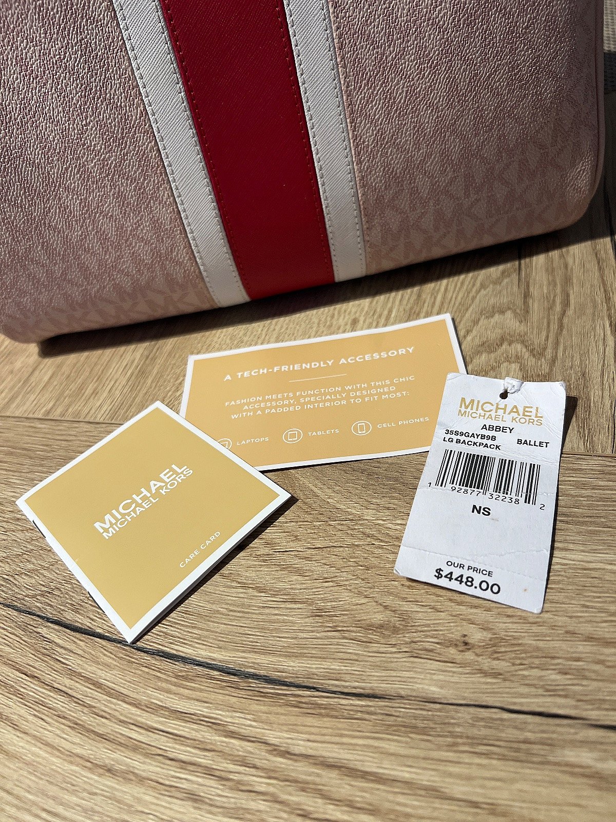 Michael Kors Monogram Stripe Backpack - photo 4