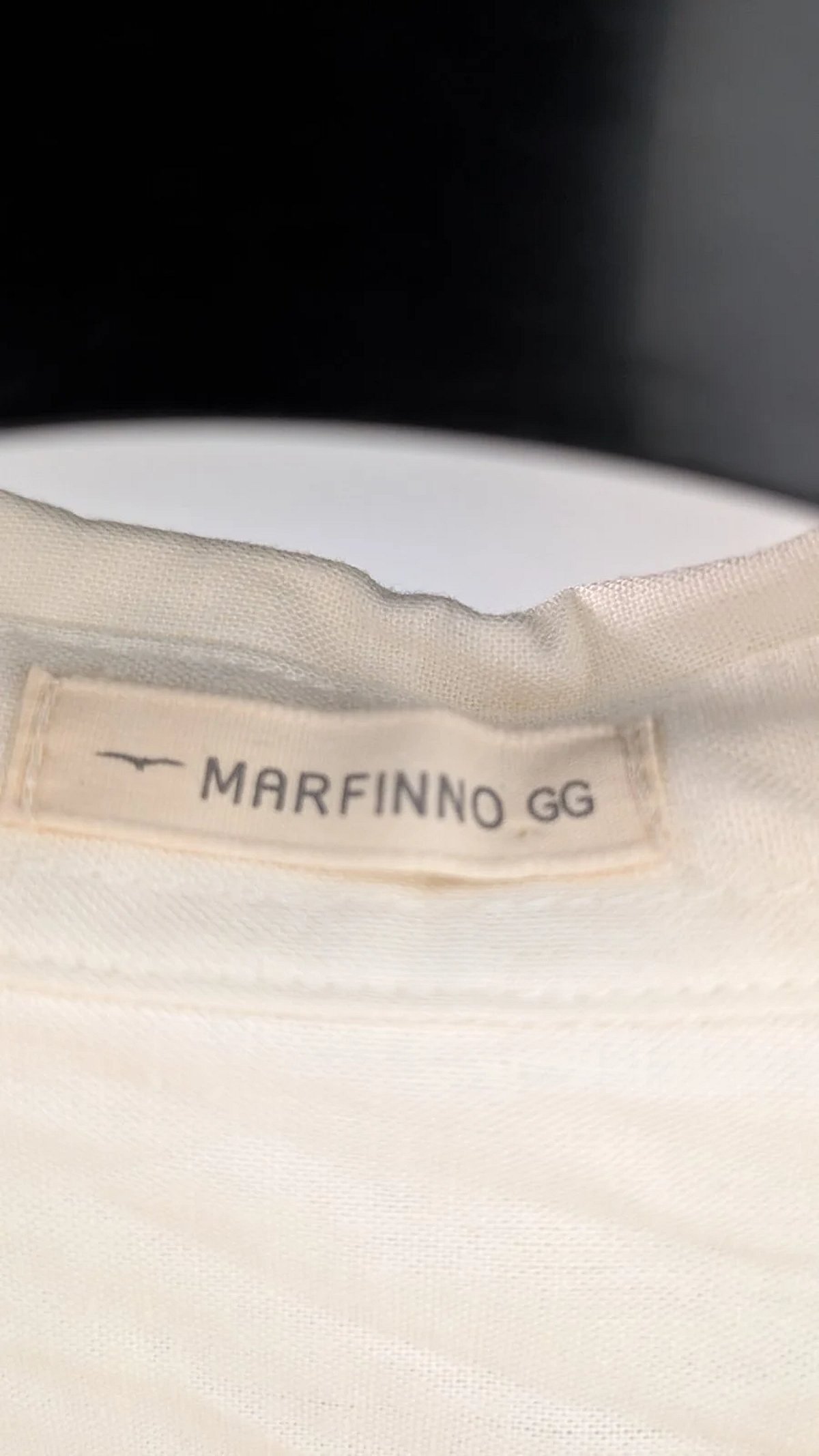 Camicia color crema in misto lino - photo 2