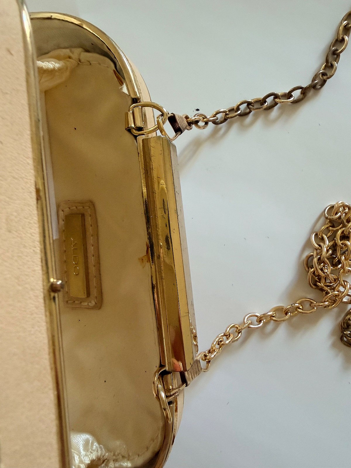 Borża tal-Klaċċ ta' Filgħaxija Art Deco tad-Deheb u x-Champagne – Handbag għat-Tieġ, Festi u Okkażjonijiet - photo 5
