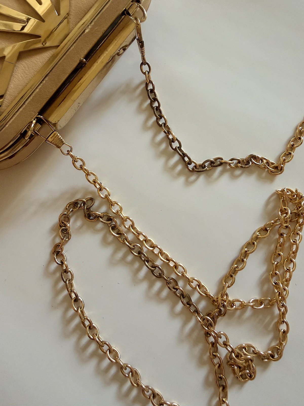 Borża tal-Klaċċ ta' Filgħaxija Art Deco tad-Deheb u x-Champagne – Handbag għat-Tieġ, Festi u Okkażjonijiet - photo 6