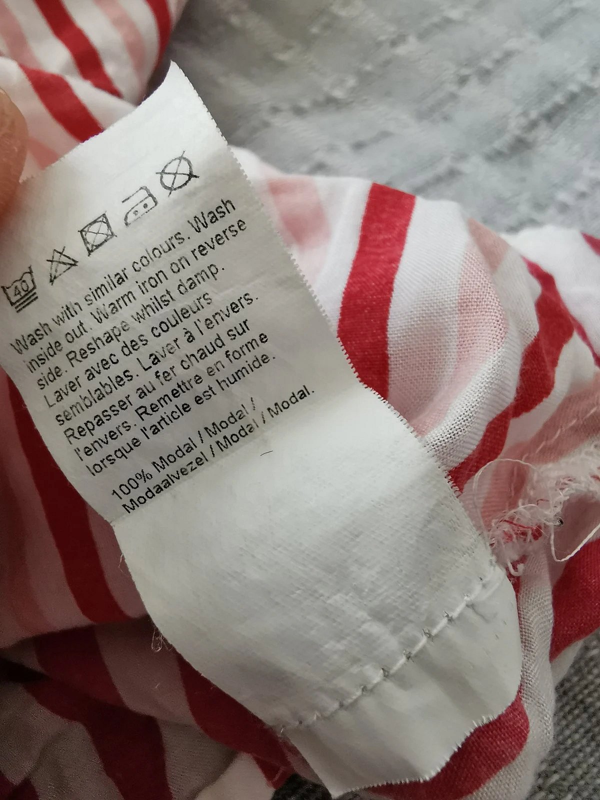 Bluża strixxata tas-sajf bi kmiem uniċi, drapp ta’ kwalità għolja, daqs M - photo 6
