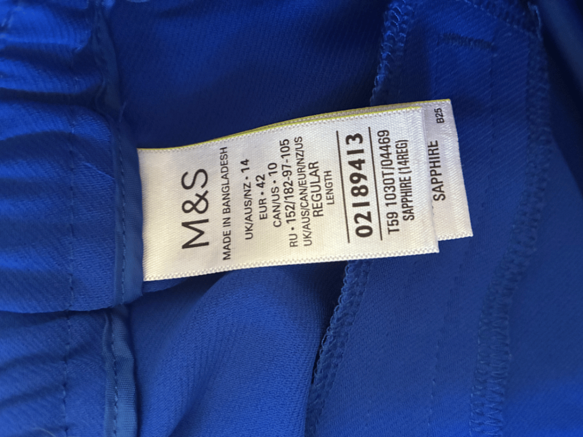 Pantaloni blu a gamba larga - photo 6