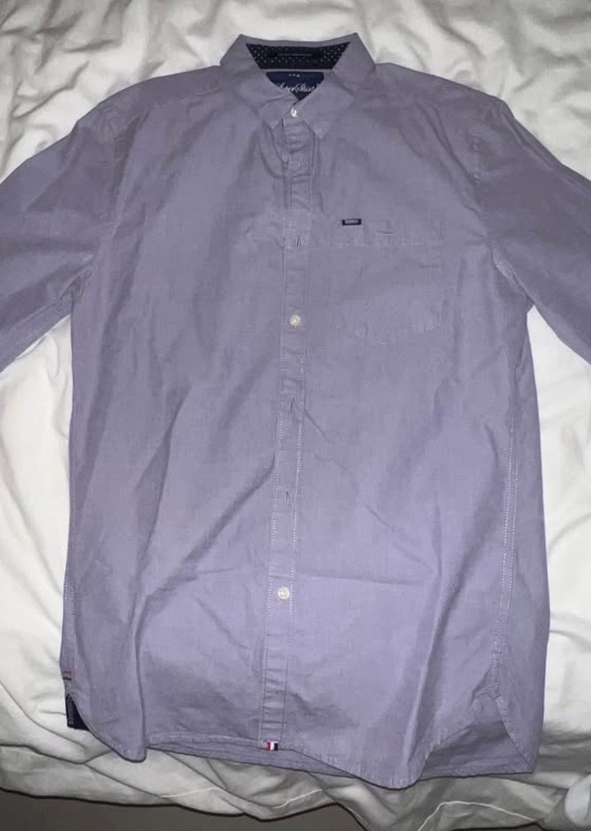 Qmis Superdry Vjola Ċar bil-Buttuni 'l isfel - photo 2