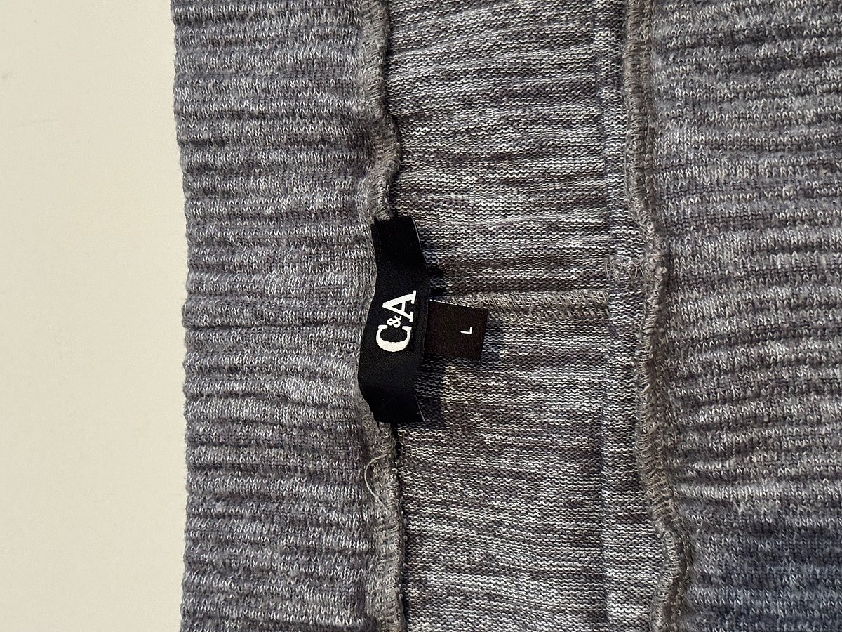 Pantalones grises de cintura alta, elásticos y de pierna ancha - photo 4