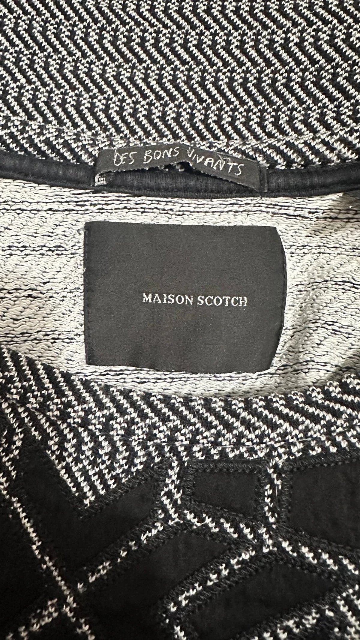 Sweater maħdum bil-labar ġeometriku ta' Maison Scotch - photo 5