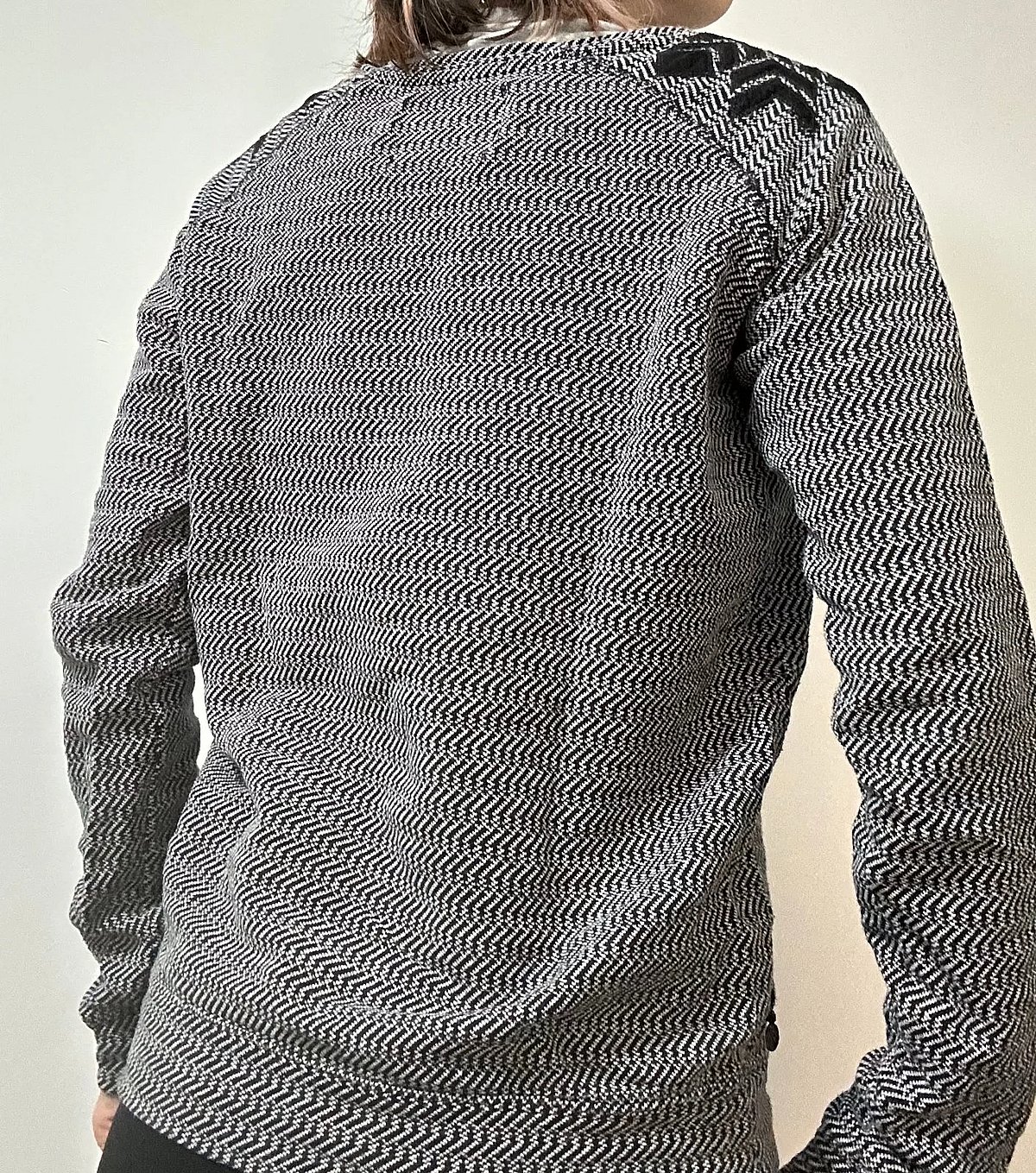 Sweater maħdum bil-labar ġeometriku ta' Maison Scotch - photo 2