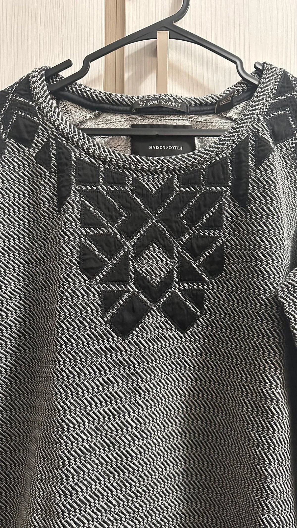 Sweater maħdum bil-labar ġeometriku ta' Maison Scotch - photo 3