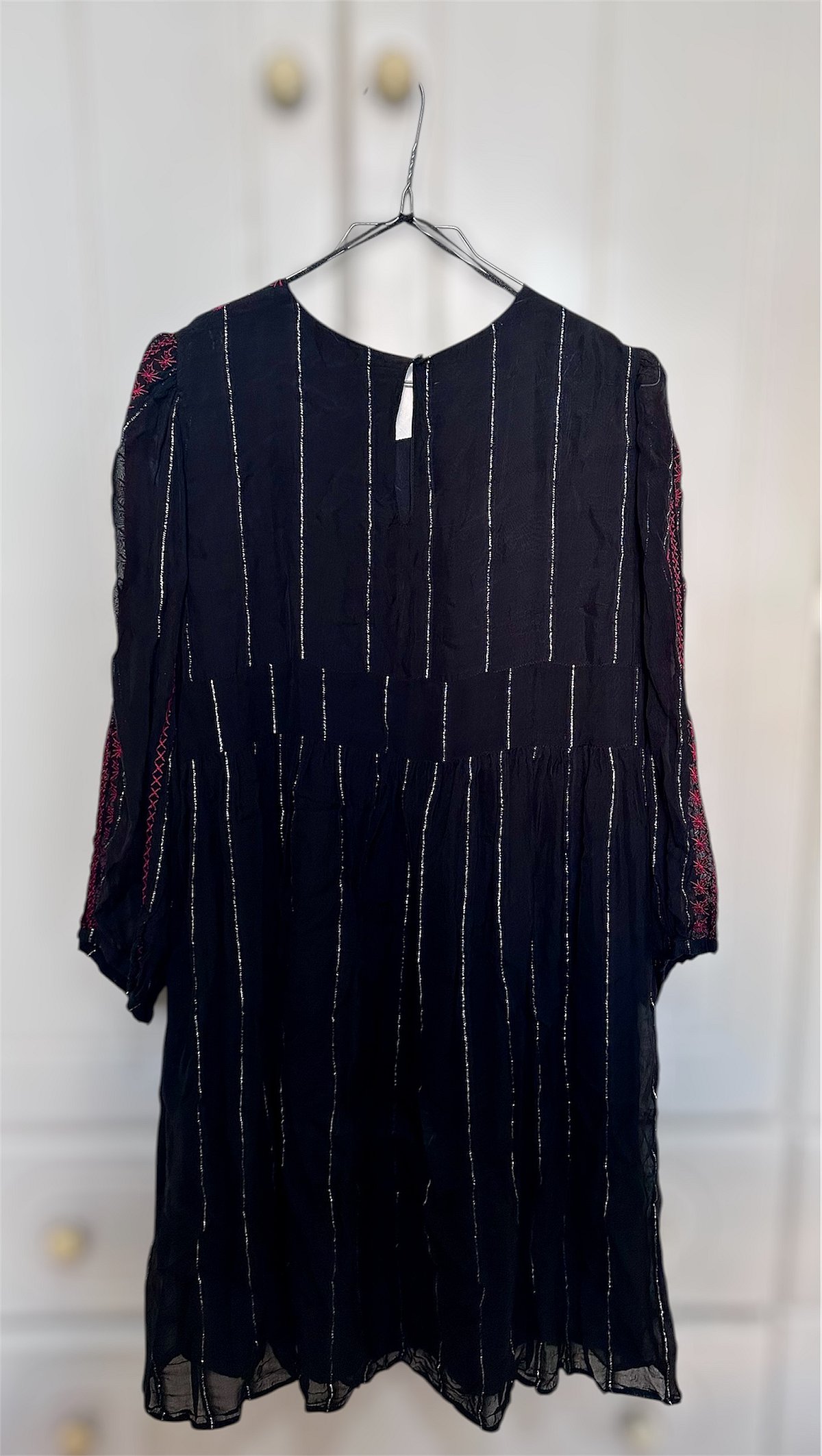 Mini-vestido com babados bordado - photo 2