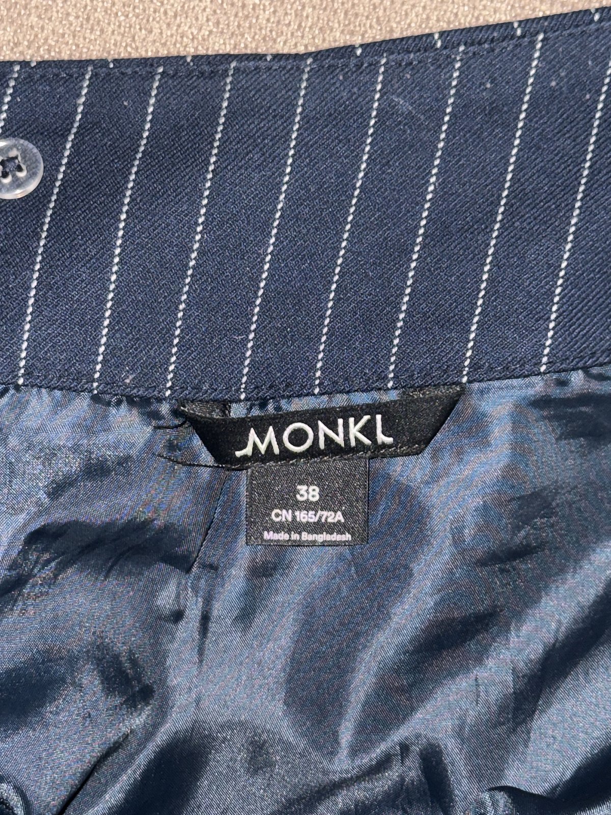 Minigonna blu navy a righe sottili - photo 4