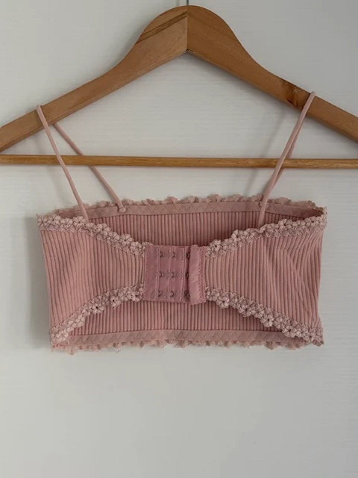 Pink Ribbed Lace Trim Cami - photo 2
