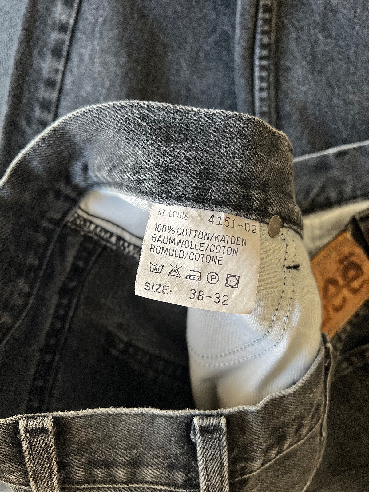 Lee – Jeans dritti vintage | Nero slavato | Taglia 38-32 | Anni '80/'90 - photo 4