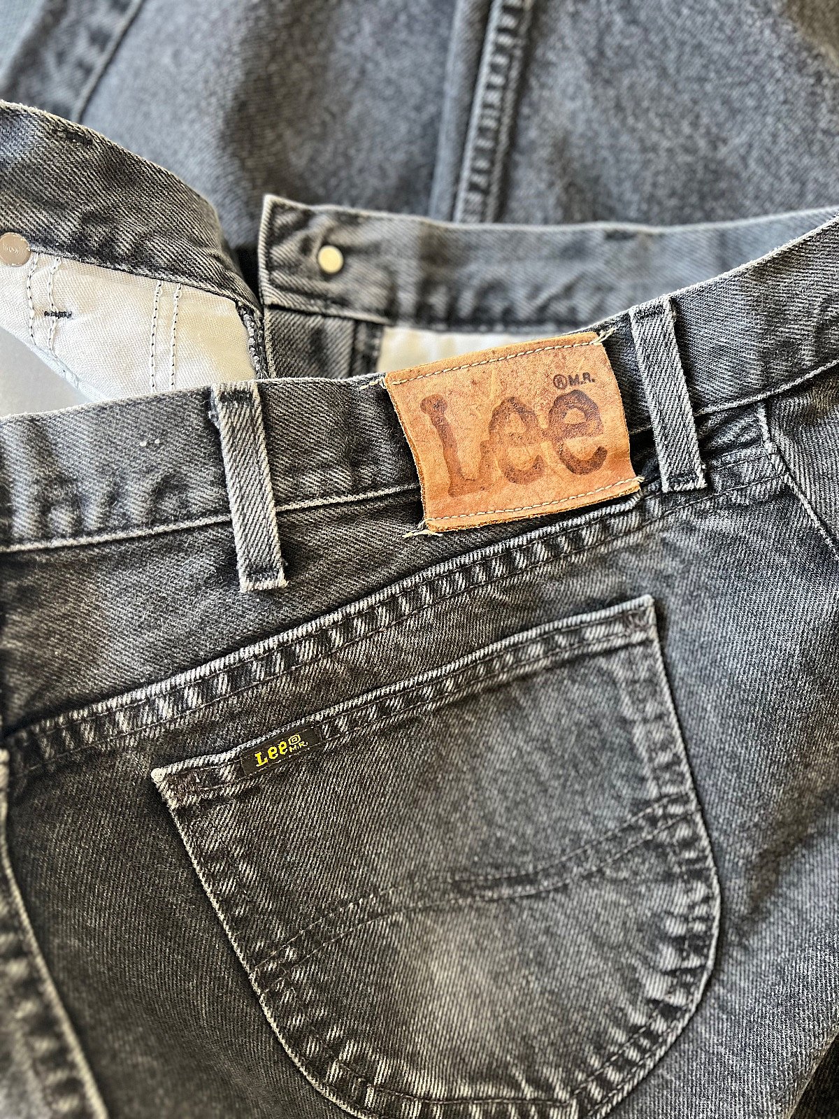 Lee – Jeans dritti vintage | Nero slavato | Taglia 38-32 | Anni '80/'90 - photo 3