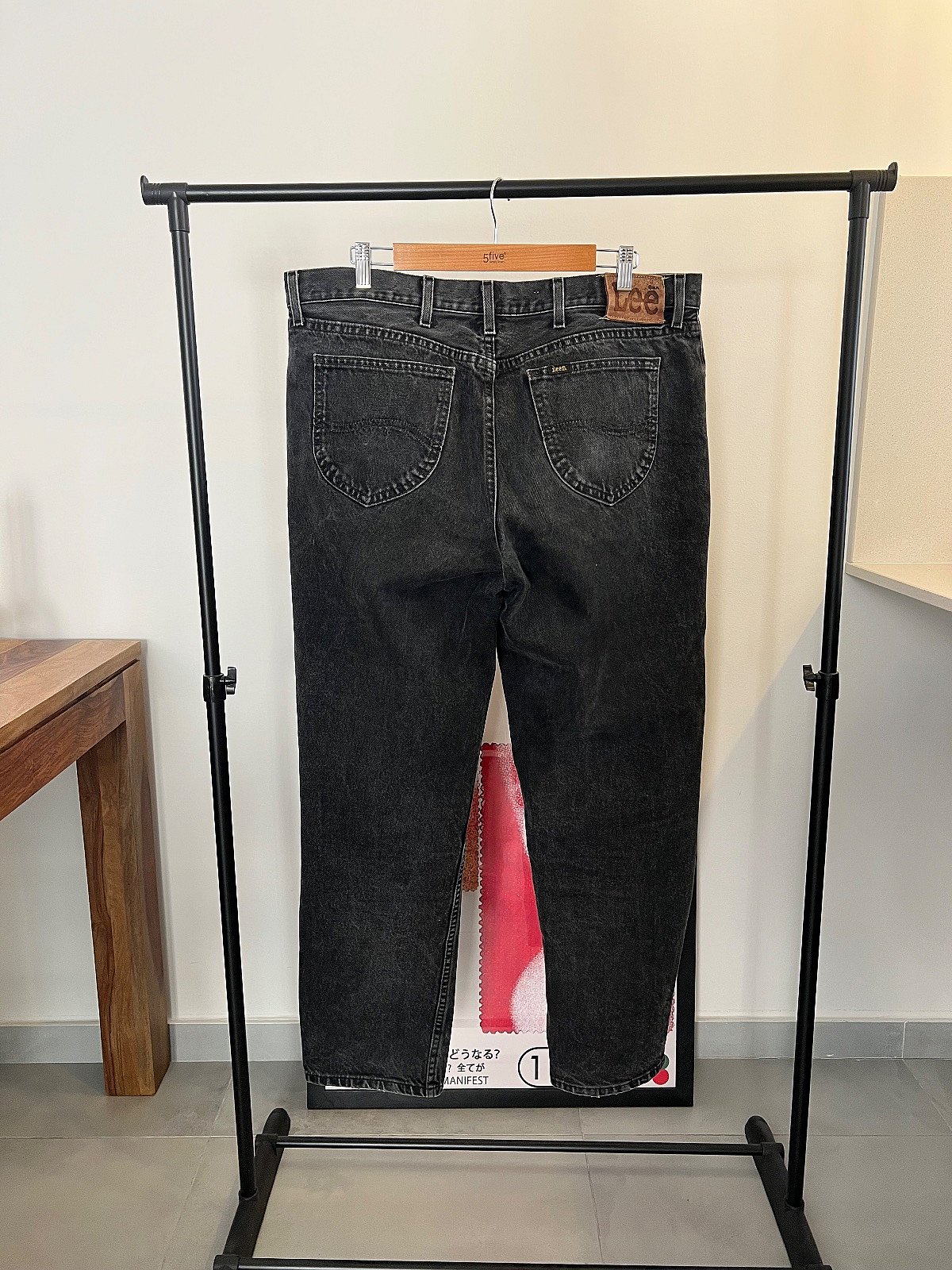 Lee – Jeans dritti vintage | Nero slavato | Taglia 38-32 | Anni '80/'90 - photo 2