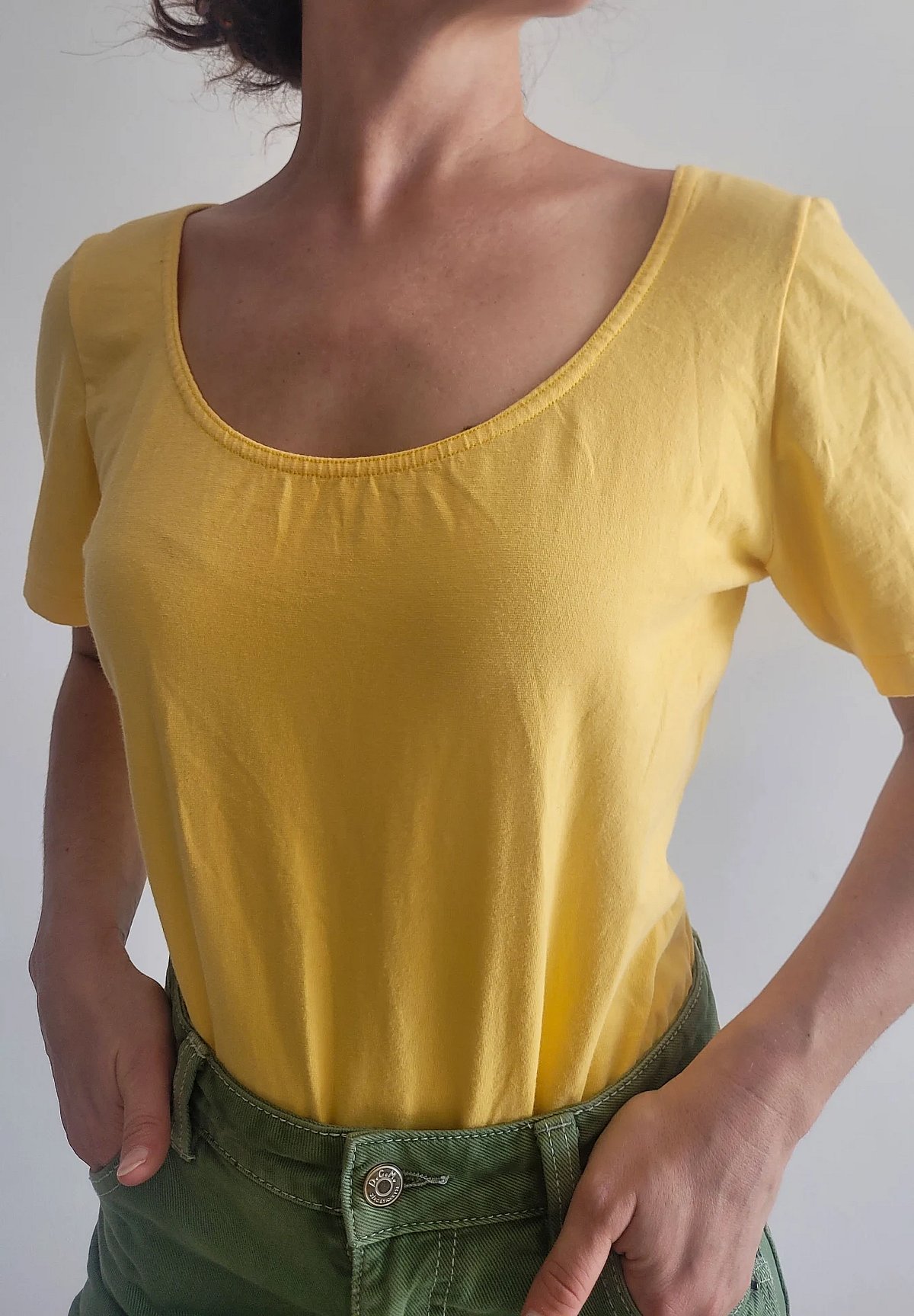 Yellow Scoop Neck Top - photo 3