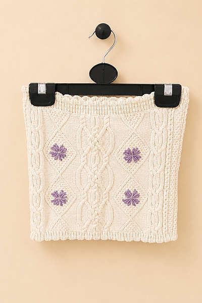 Cream Cable Knit Tube Top by Zara — pre-loved on Thrifted.mt