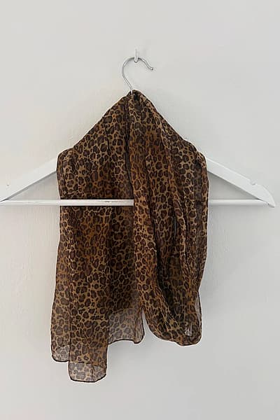 Leopard Print Lightweight Scarf