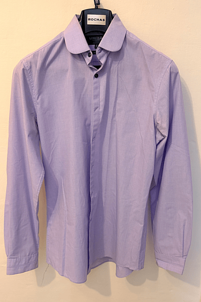 Camisa de manga larga ajustada color lila by M&S — pre-loved on Thrifted.mt