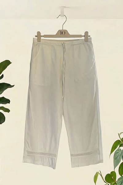 Marks n Spencer White Linen Trousers by Marks n Spencer — pre-loved on Thrifted.mt