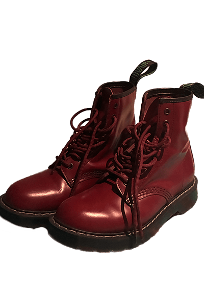 Docs in vera pelle bordeaux by Solovair — pre-loved on Thrifted.mt