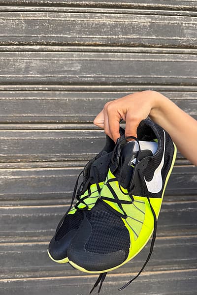 Nike Black Neon Spiked Running Shoes