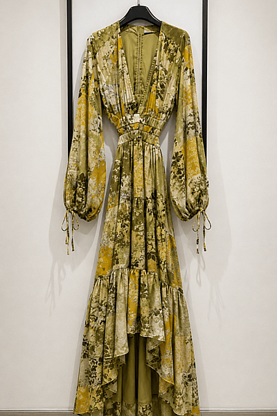 Abito lungo a balze con stampa floreale by ASOS  — pre-loved on Thrifted.mt