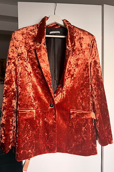Burnt Orange Velvet Blazer by CALLIOPE — pre-loved on Thrifted.mt