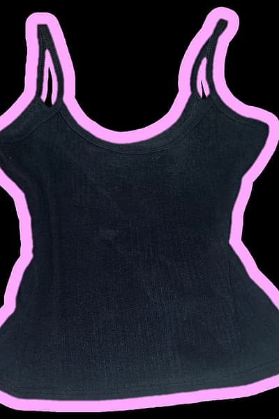 Autentico LYRCA fine anni '90-2000 - 95% cotone - Canotta in cotone blu navy by Lycra — pre-loved on Thrifted.mt