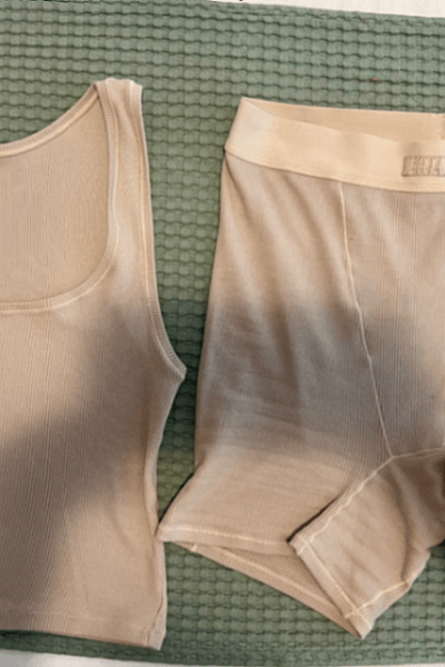 SKIMS Ribbed Tank and Shorts by SKIMS — pre-loved on Thrifted.mt