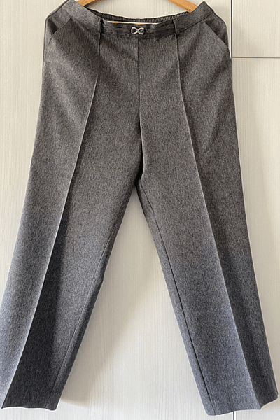 Grey Herringbone Smart Tailored Trousers by Marks & Spencer — pre-loved on Thrifted.mt