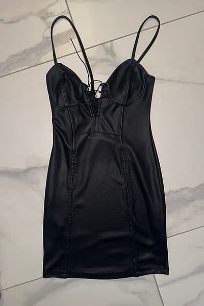 Bershka Faux Leather Dress