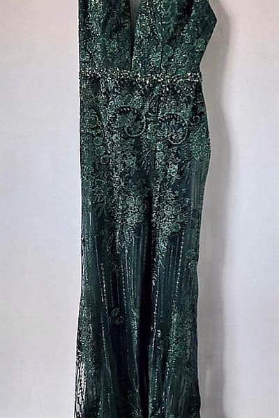 Ilbies ta' Filgħaxija b'Sequin Aħdar Skur — pre-loved on Thrifted.mt