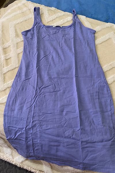 Purple ribbed cotton tank dress by Unbranded — pre-loved on Thrifted.mt