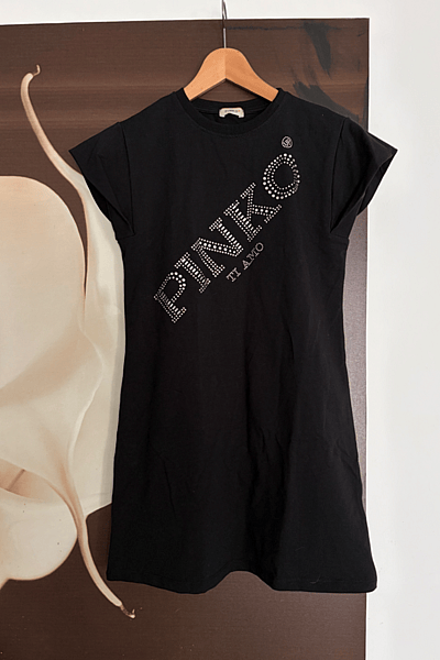 Abito T-shirt con logo decorato di Pinko by Pinko — pre-loved on Thrifted.mt