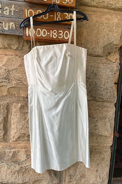 Max Mara Strappy Satin Midi Dress