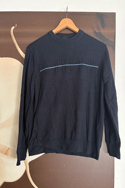 Armani Exchange Logo Knit Jumper by Armani Exchange — pre-loved on Thrifted.mt