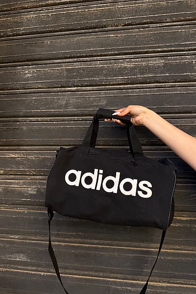 Adidas Logo Black Duffle Bag