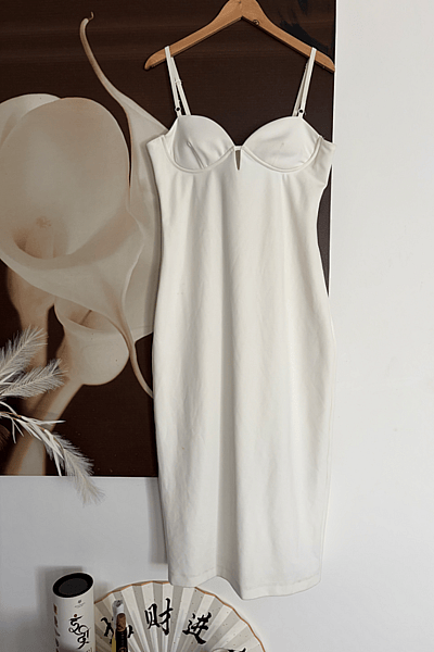 Zara White Midi Cami Dress by Zara — pre-loved on Thrifted.mt