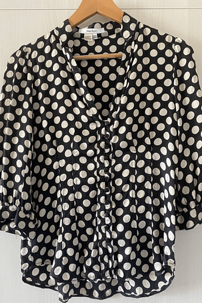 Zara Basic Polka Dot Blouse - Silk by Zara Basic — pre-loved on Thrifted.mt