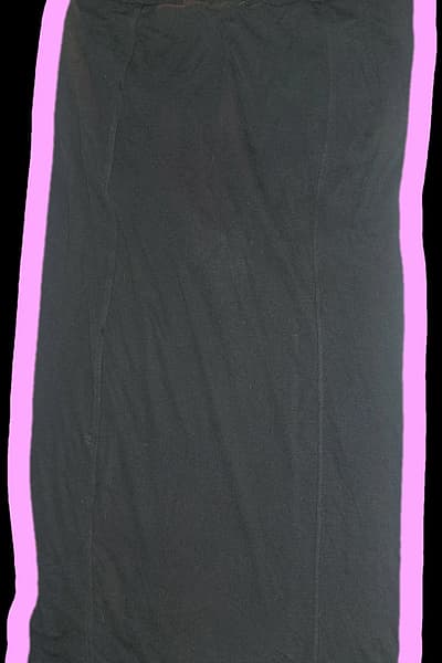 Gonna midi a tubino su misura a vita alta nera di H&M by H&M — pre-loved on Thrifted.mt