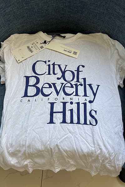 City of Beverly Hills Tshirt by Zara — pre-loved on Thrifted.mt