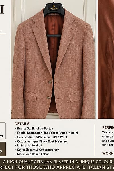 Blazer de lino y lana de Gagliardi by Gagliardi by Bortex — pre-loved on Thrifted.mt