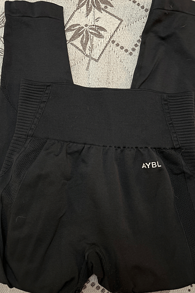 Black AYBL gym leggings by AYBL — pre-loved on Thrifted.mt