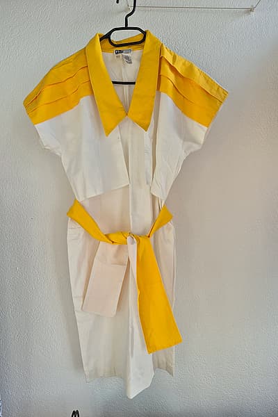 Vintage Colour Block Midi Dress