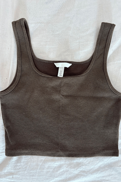 Canotta corta a coste marrone di H&M by H&M — pre-loved on Thrifted.mt