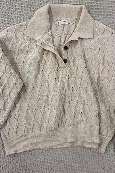 Maglione in maglia polo a trama rigata — pre-loved on Thrifted.mt