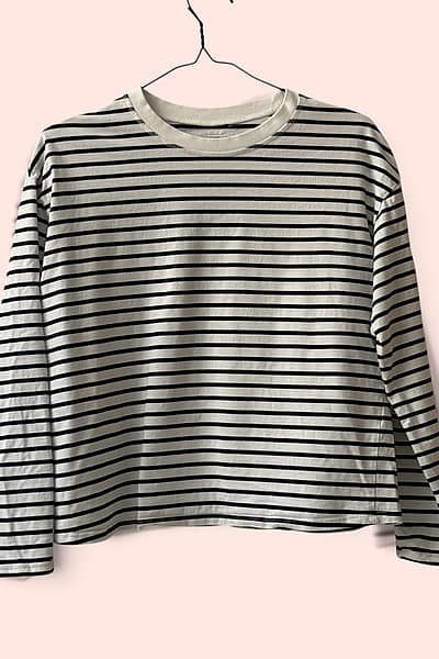 Striped long sleeve cotton top by Kiabi — pre-loved on Thrifted.mt