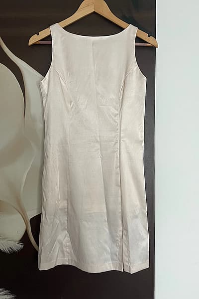 Vintage Sandro Sleeveless Satin Shift Dress by Sandro — pre-loved on Thrifted.mt