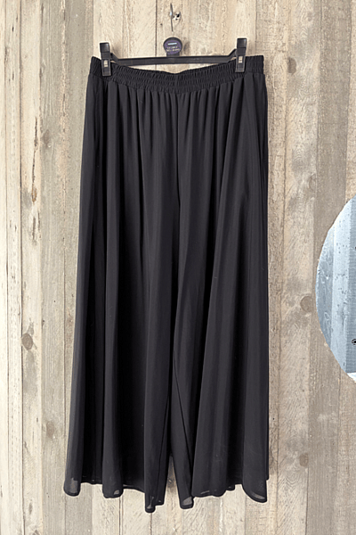 Halara Black Sheer Wide Leg Trousers by Halara — pre-loved on Thrifted.mt