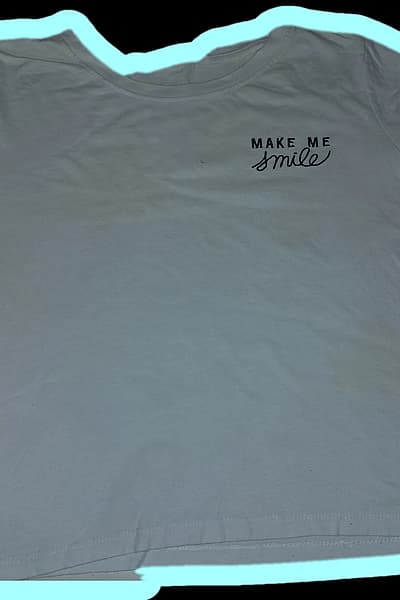100% Qoton - Kiabi Minimalist White Graphic Baby Tee by Kiabi — pre-loved on Thrifted.mt
