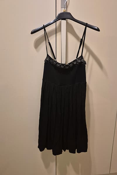 Black Embellished Sleeveless Dress